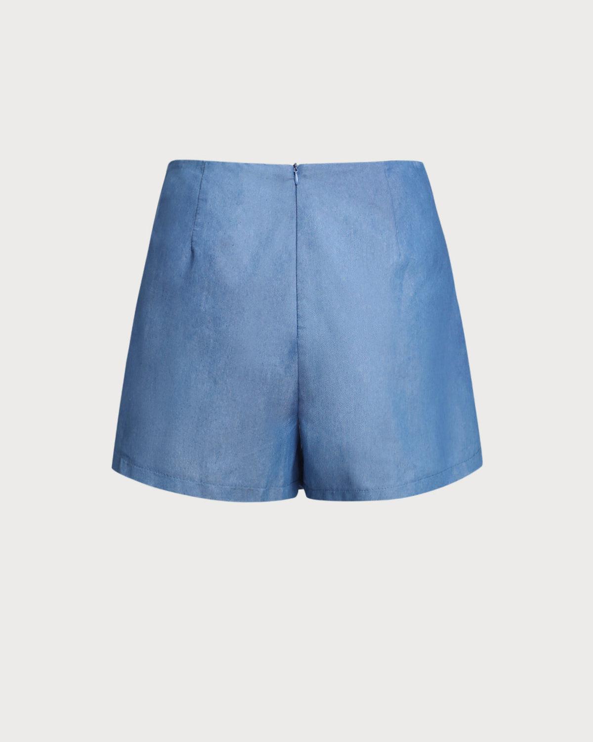 Blue Wrap Skorts Product Image