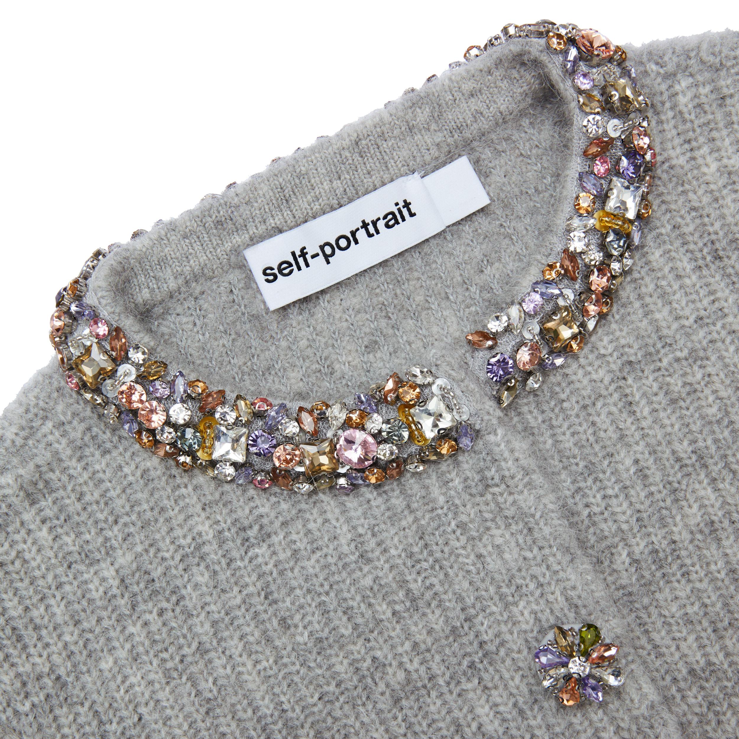 Grey Alpaca Knit Cardigan Product Image