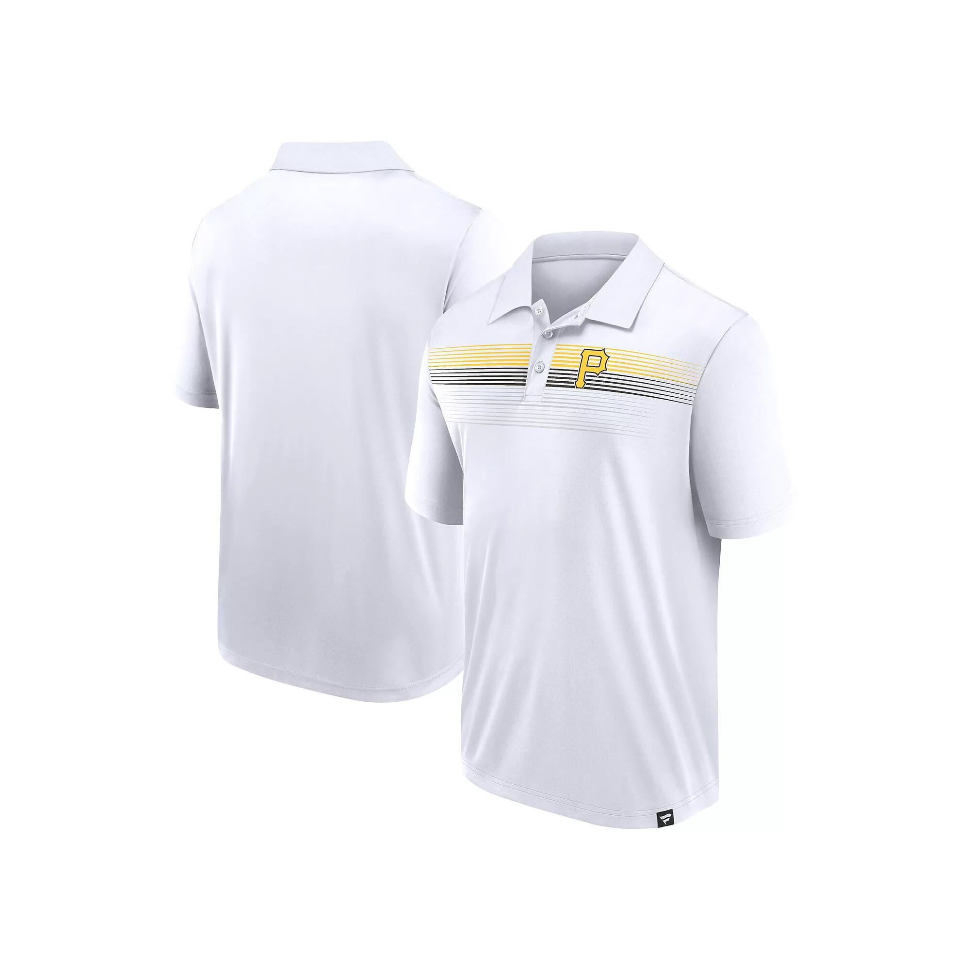 Men's Fanatics Branded White Pittsburgh Pirates Victory For Us Interlock Polo,  Product Image