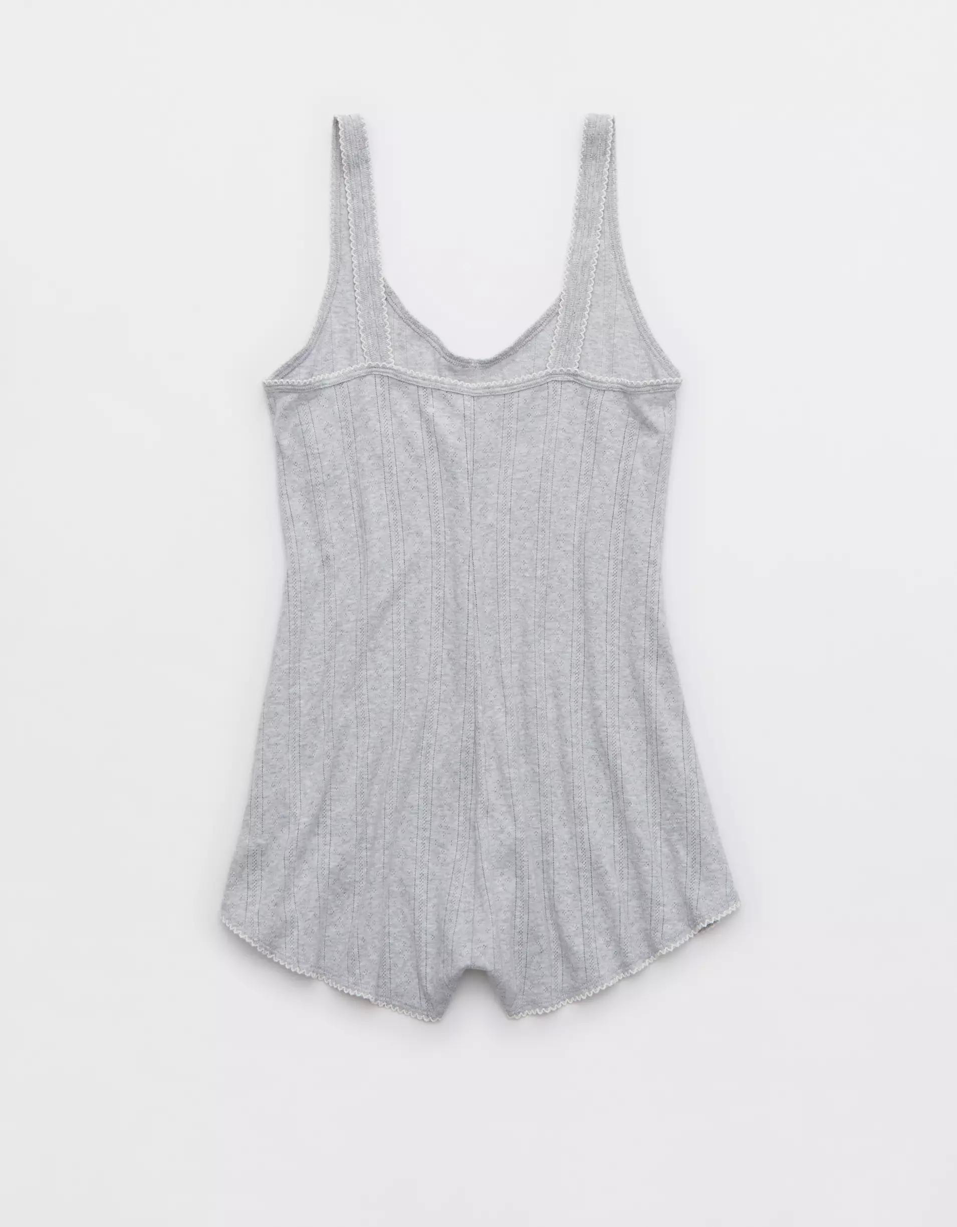 Aerie Off-Duty Pointelle Romper Product Image