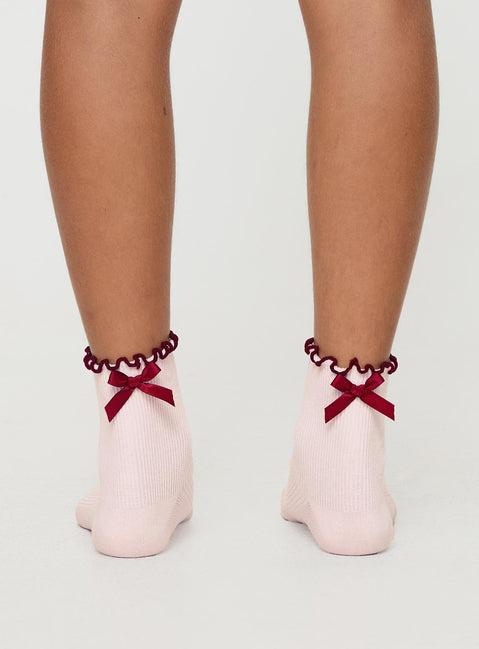 Lanter Socks Pink / Red Product Image