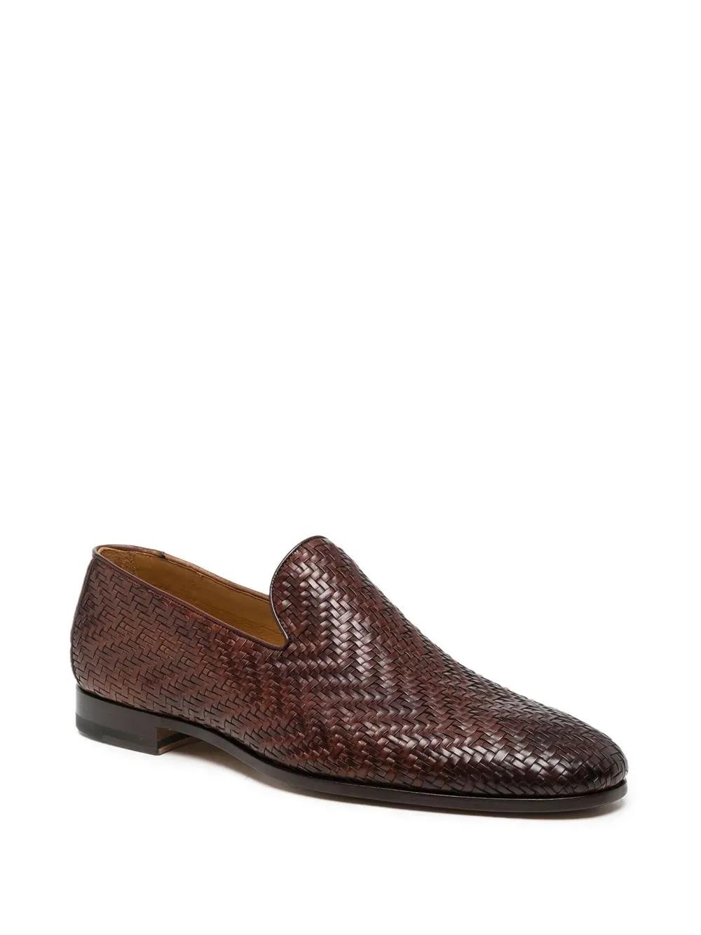 interwoven leather loafers Product Image