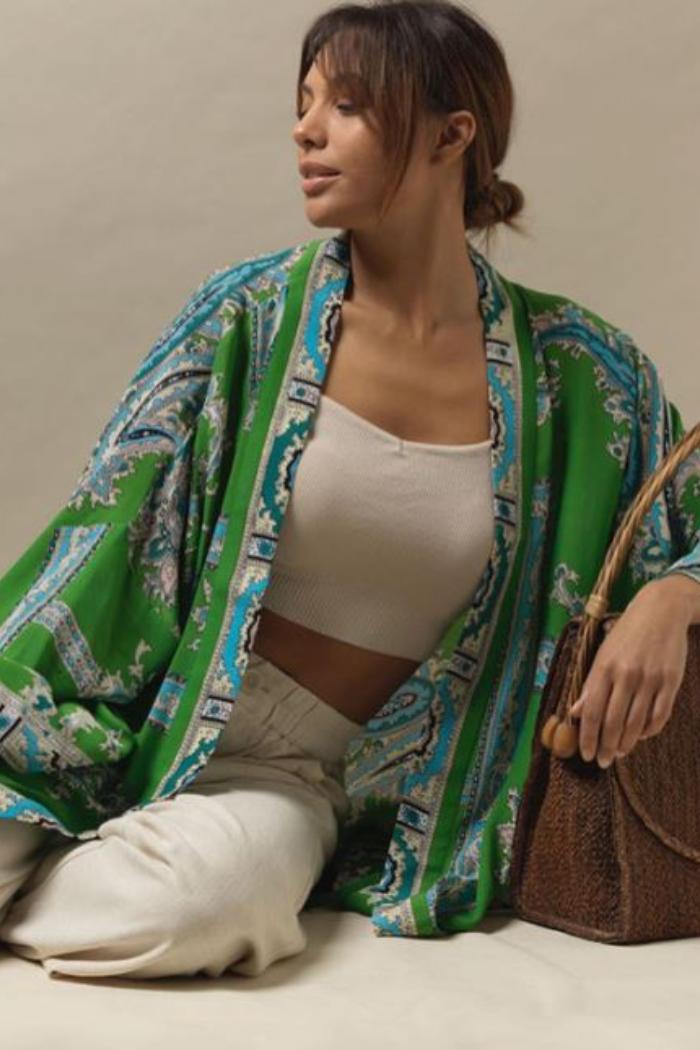 Viscose/Modal Long Kimono Product Image