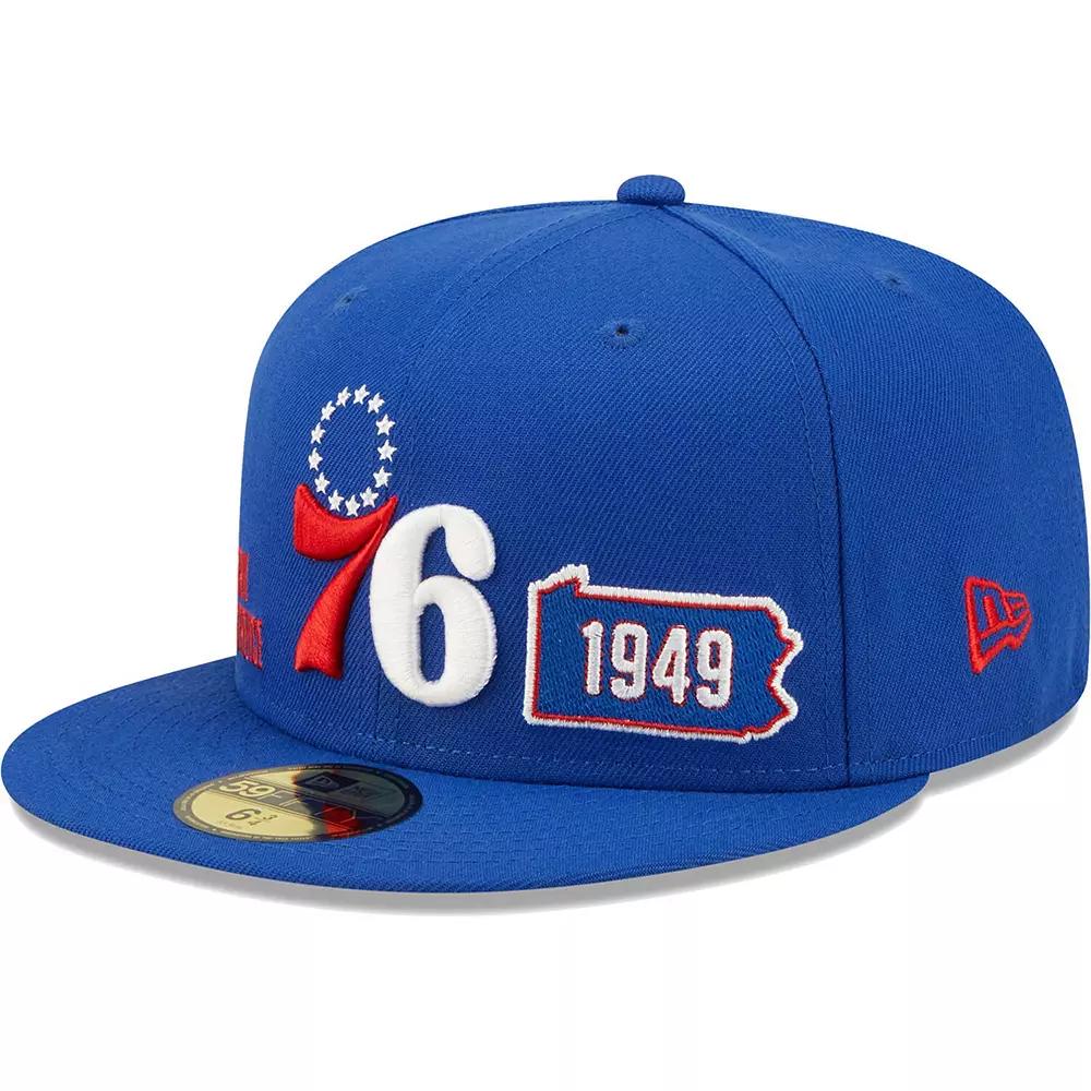 Men's New Era Royal Philadelphia 76ers Fall 22 Identity 59FIFTY Fitted Hat,  Product Image