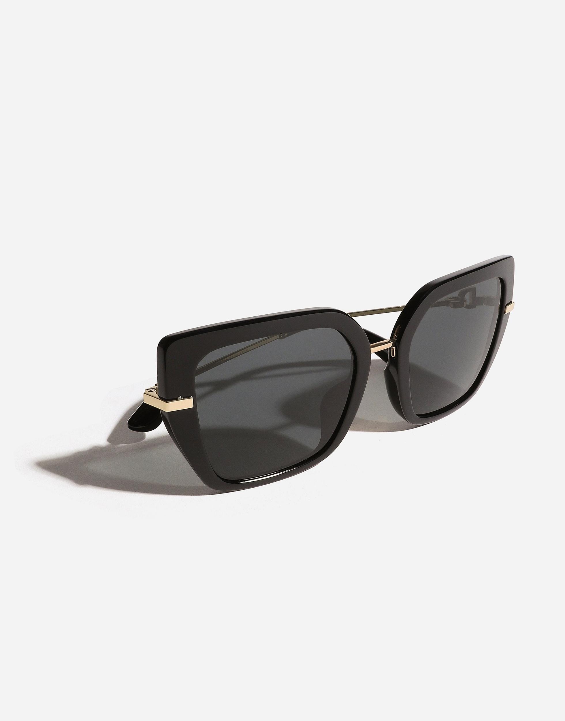 DOLCE & GABBANA Womens Black Dg4373 Square-frame Acetate Sunglasses In Light Grey Gradient Black Product Image