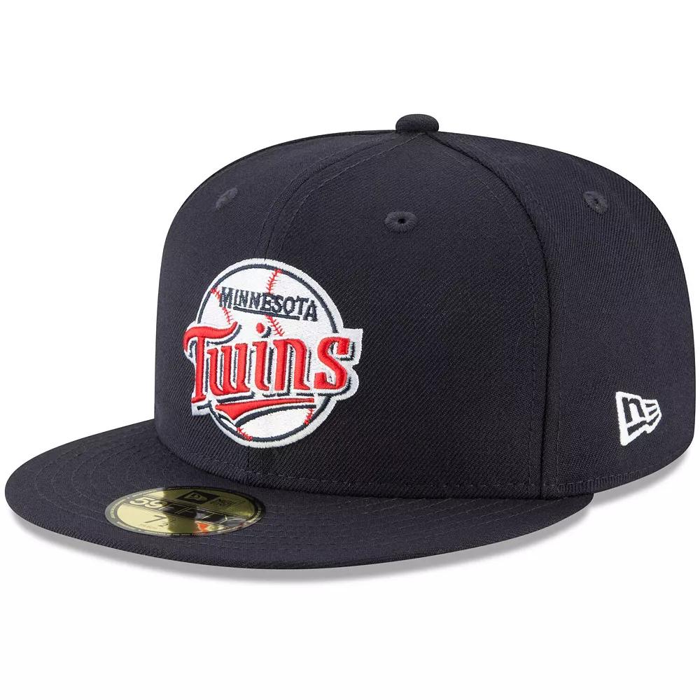 Men's New Era Navy Minnesota Twins Cooperstown Collection Wool 59FIFTY Fitted Hat, Size: 6 7/8, Blue Product Image