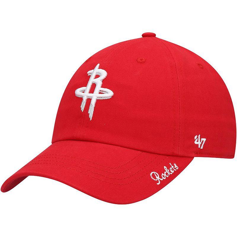 Women's '47 Red Houston Rockets Miata Clean Up Logo Adjustable Hat Product Image