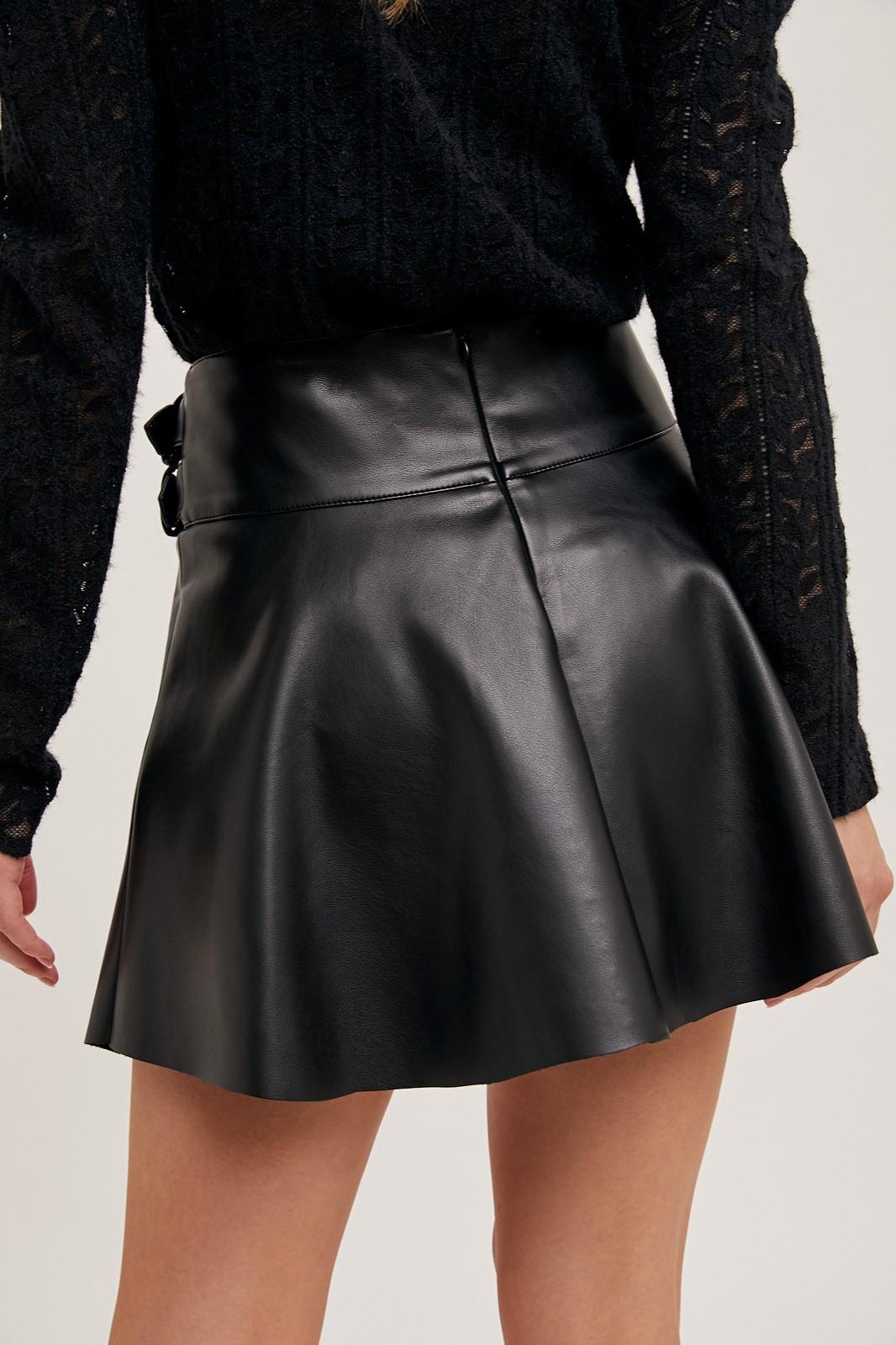 Hey Skater Pleather Skirt Product Image