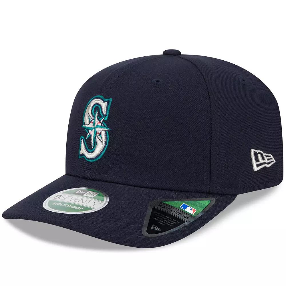 Men's New Era  Navy Seattle Mariners Player Replica 9SEVENTY Adjustable Hat, Blue Product Image