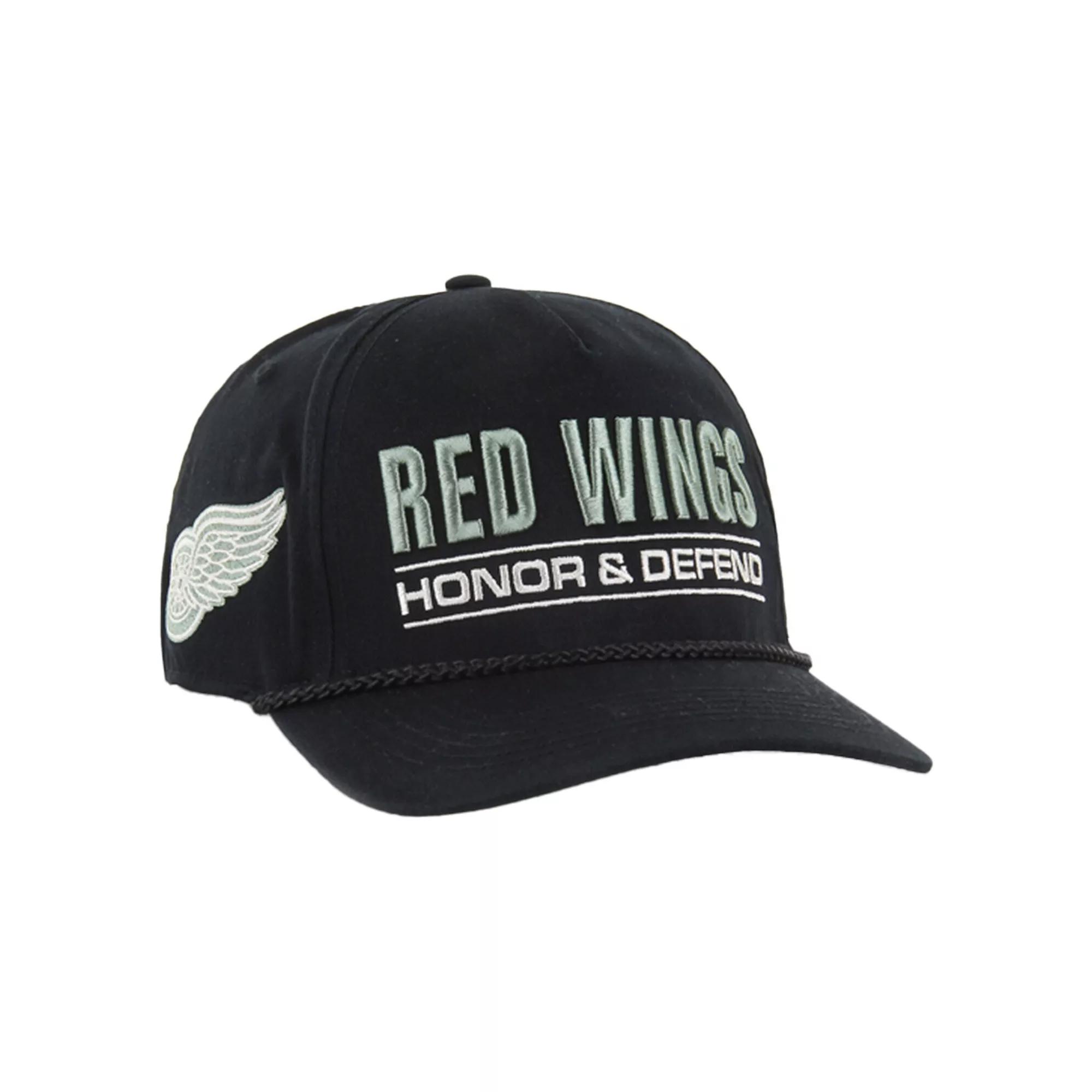 Men's '47 Black Detroit Red Wings OHT Military Appreciation Homeland Honor and Defend Hitch Adjustable Hat Product Image