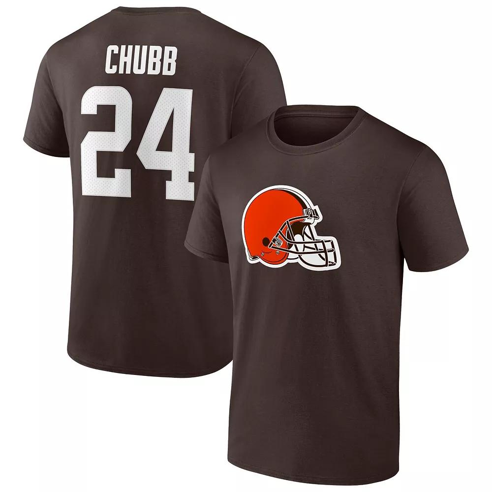Mens Fanatics Branded Nick Chubb Cleveland s Player Icon Name & Number T-Shirt Product Image