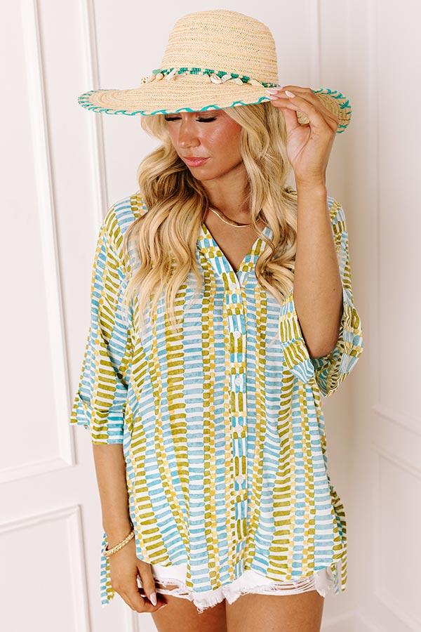 Beachside Bliss Raffia Woven Sunhat Product Image