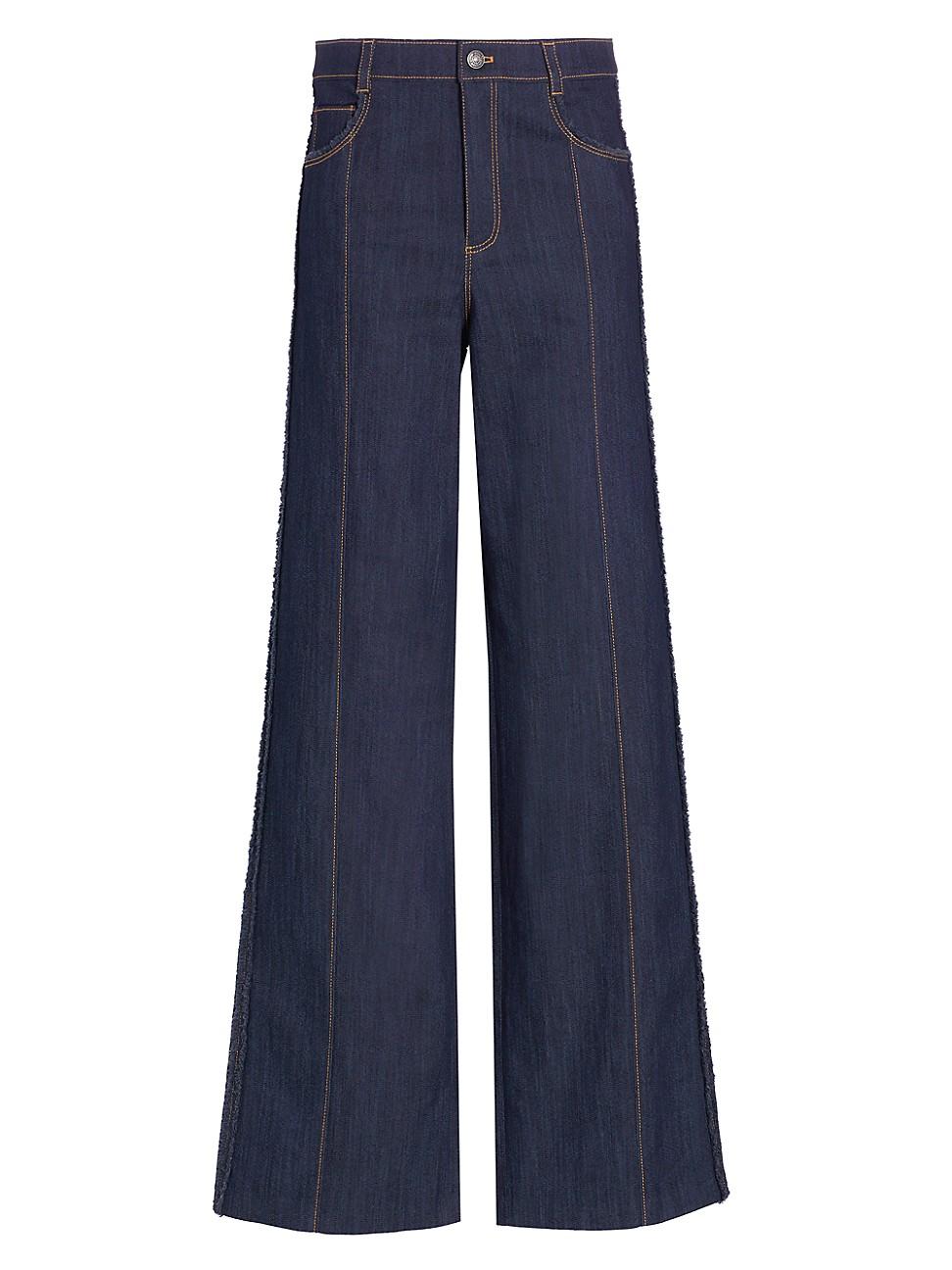 Womens Francine High-Rise Stretch Straight-Leg Jeans Product Image