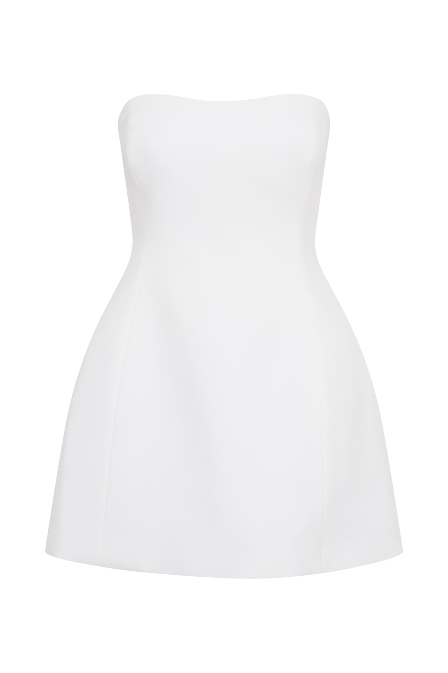Neeka Strapless Bow Back Mini Dress - White Product Image