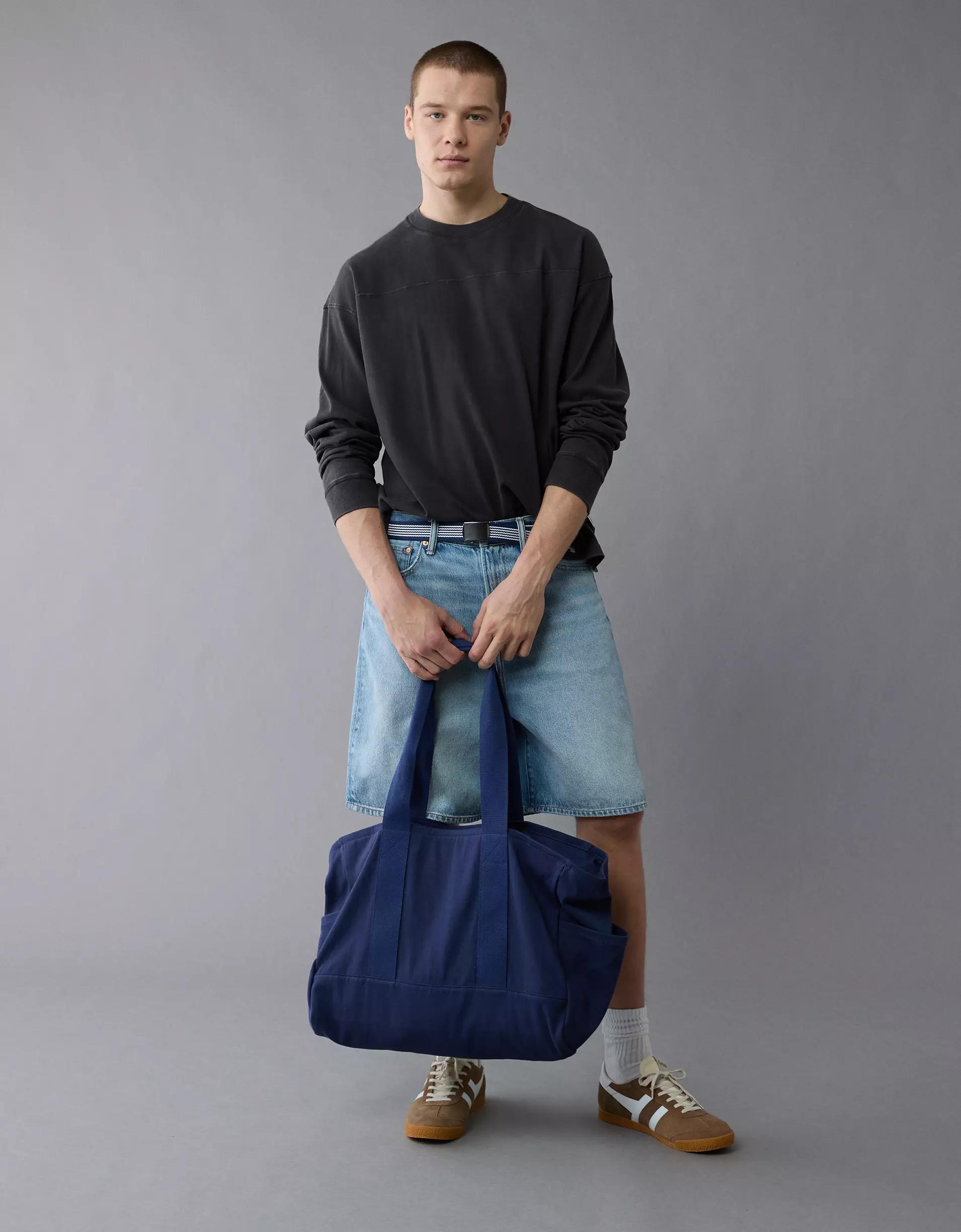 AE Long-Sleeve Boxy Sueded Jersey T-Shirt Product Image