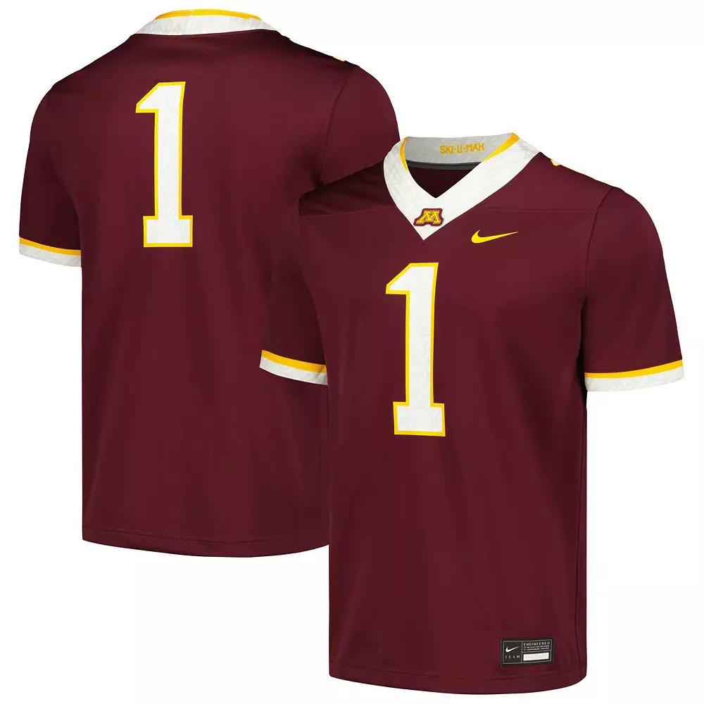 Men's Nike #1 Maroon Minnesota Golden Gophers Untouchable Football Replica Jersey, Size: 3XL, Red Product Image