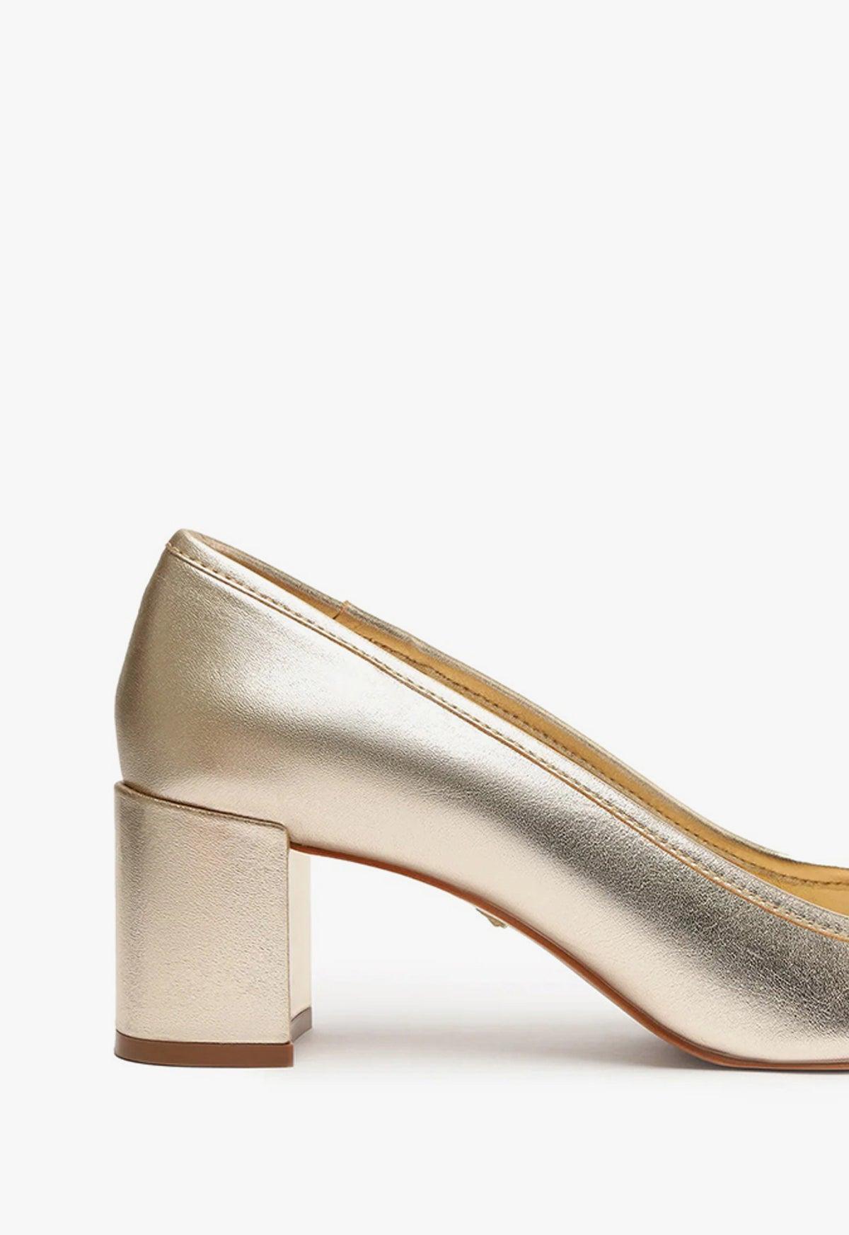 Arissa Block Metallic Leather Pump Product Image