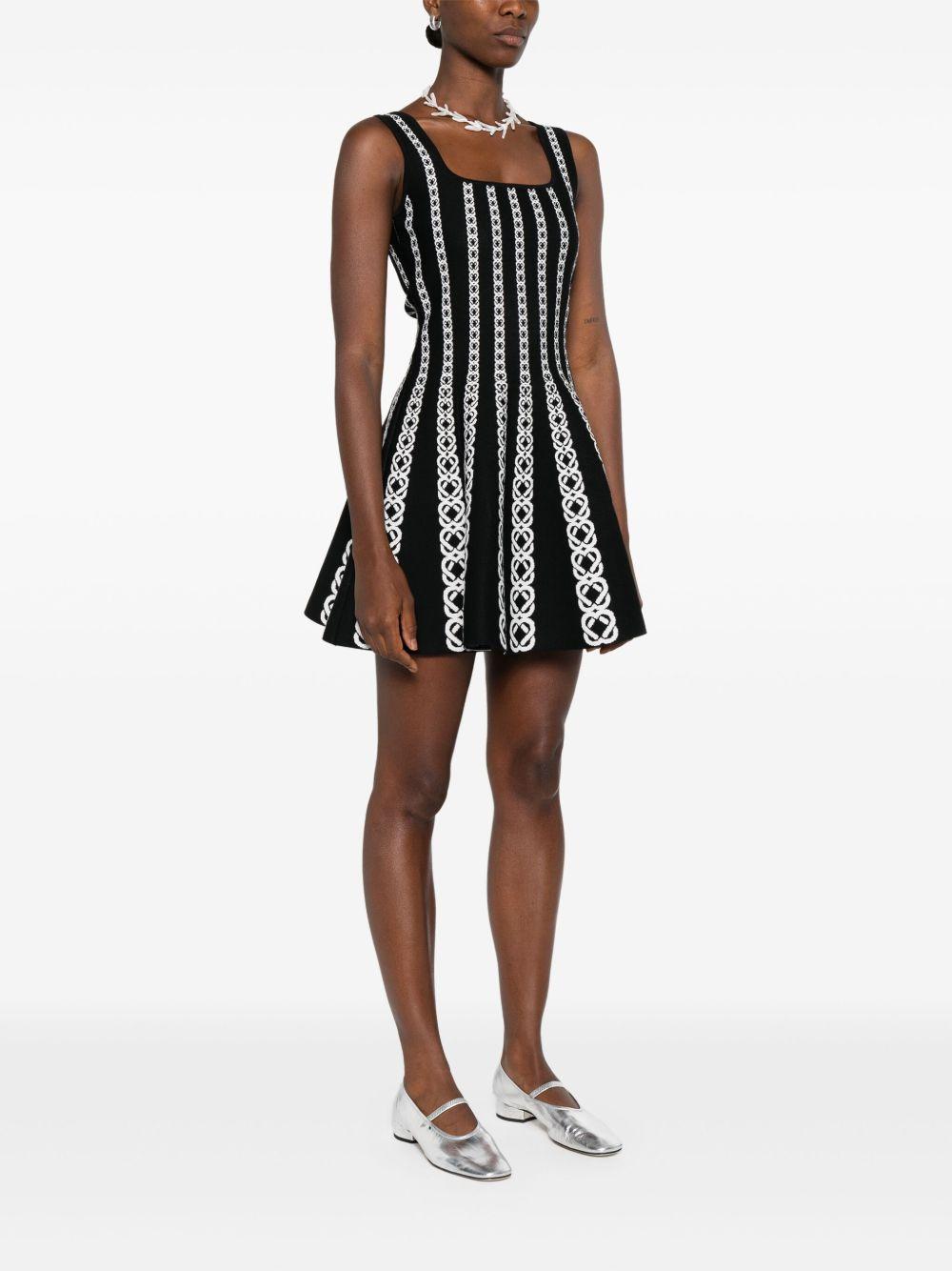 jacquard knitted mini dress Product Image