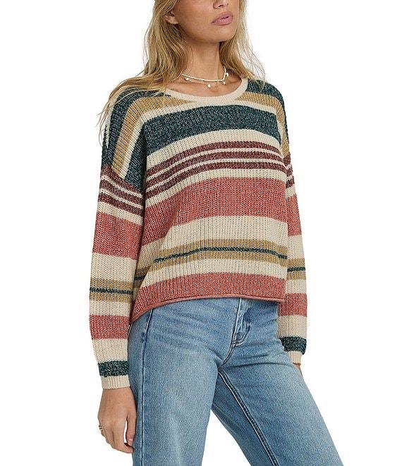 Billabong Long Sleeve Striped Pullover Sweater Product Image