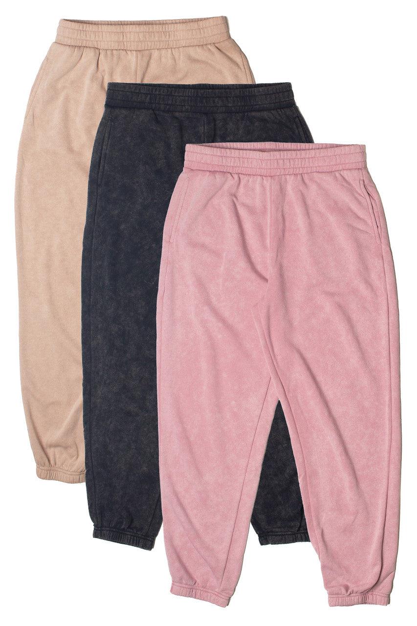 Stone Washed Boyfriend Joggers Product Image