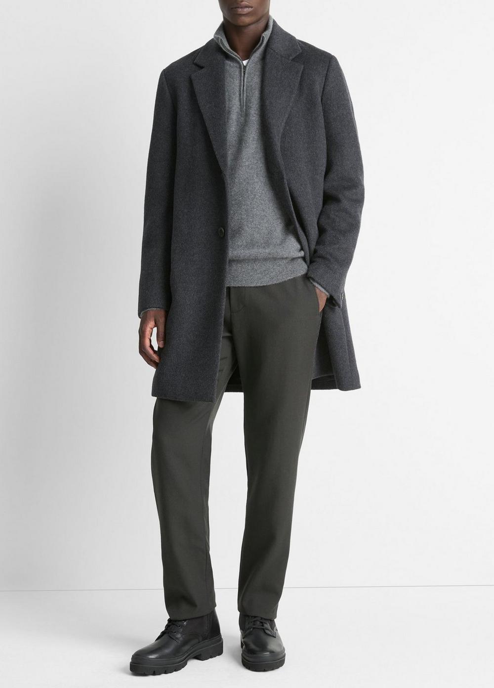 Mens Classic Italian Wool-Blend Coat Vince Product Image