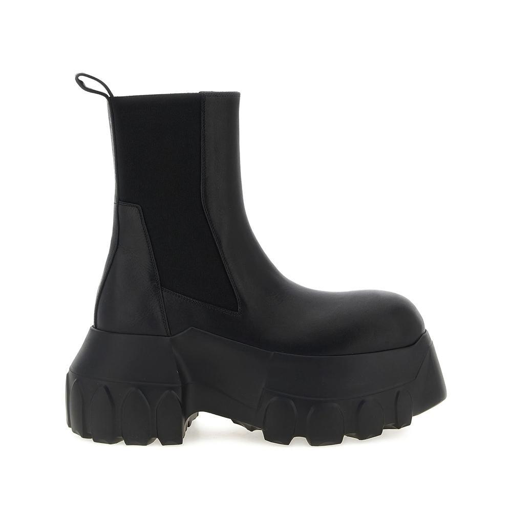 Black Hollywood Beatle Mega Tractor Chelsea Boots Product Image