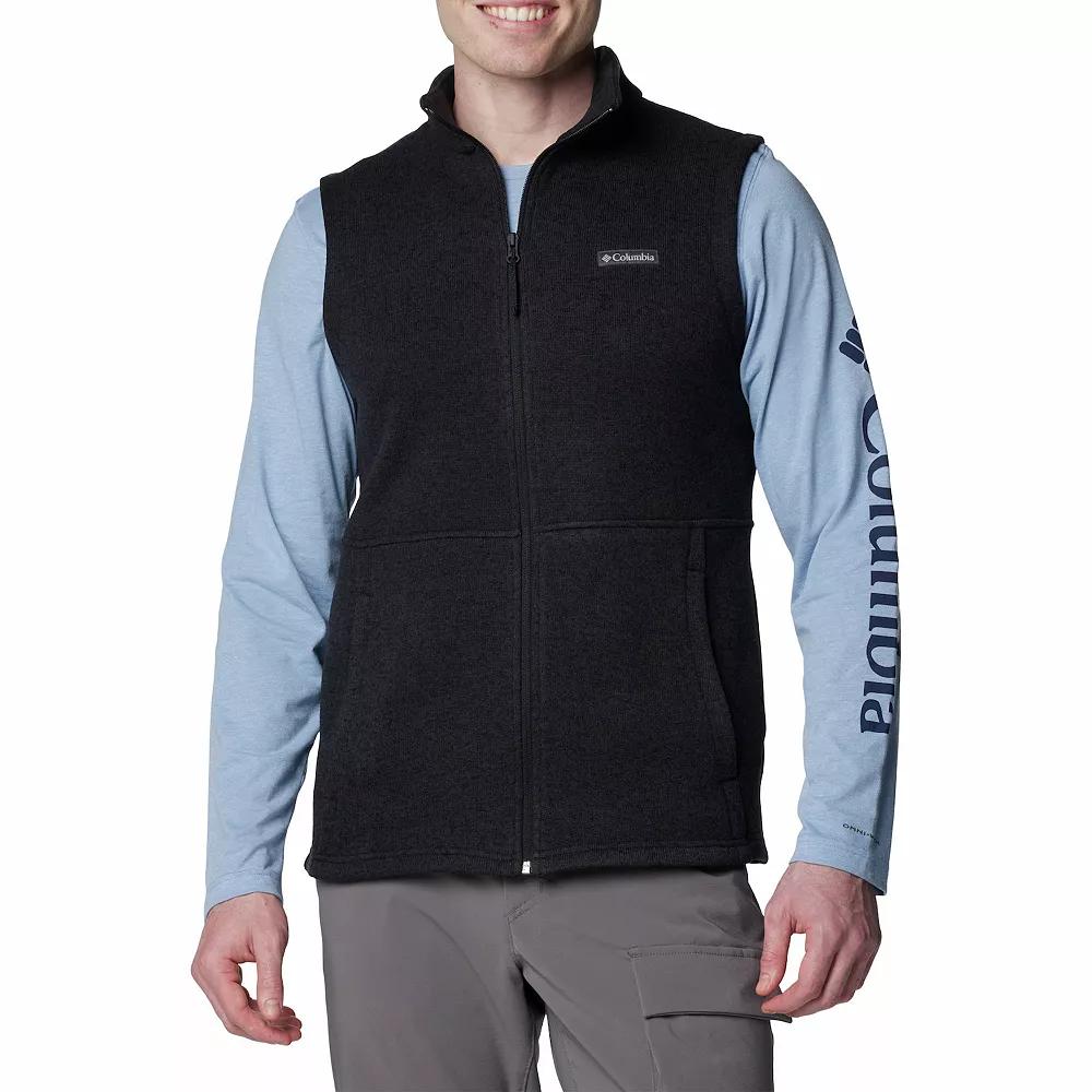 Men's Columbia Alto Pass™ Zip-Up Fleece Vest, Size: Large, Black Product Image