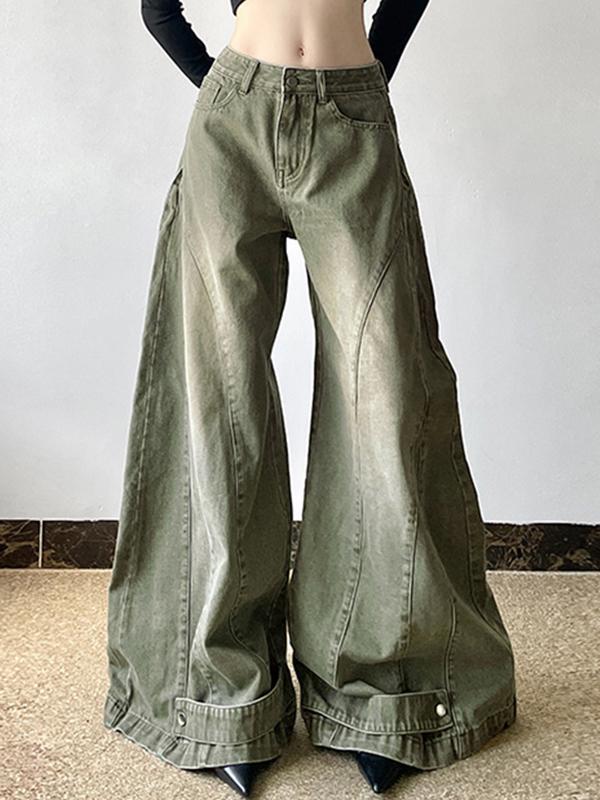 Stylish Design Washed Boyfriend Jeans Product Image