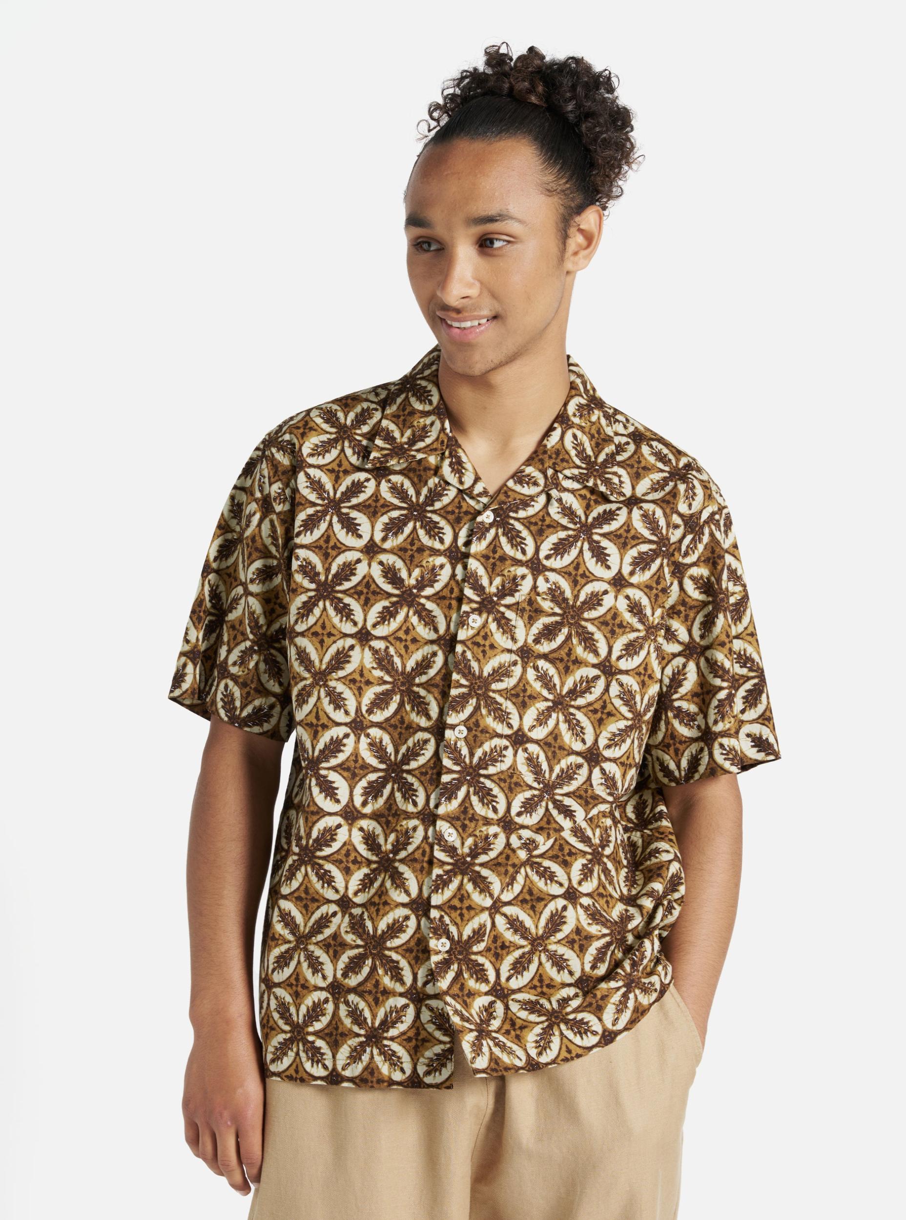 Brown Lobby Print Camp Shirt Product Image