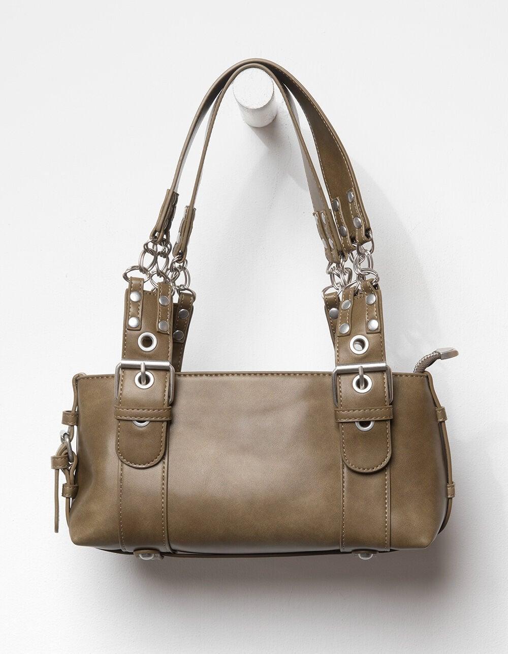Kenz Moto Shoulder Bag - OLIVE Product Image