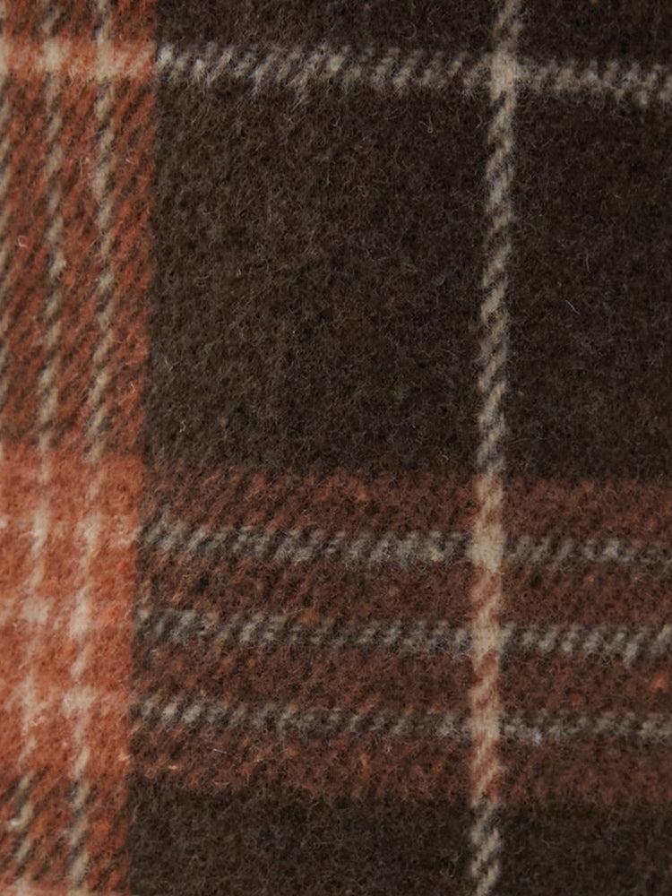 Plaid Contrast Suit Collar Dolman Sleeve Belted Coat Female Product Image