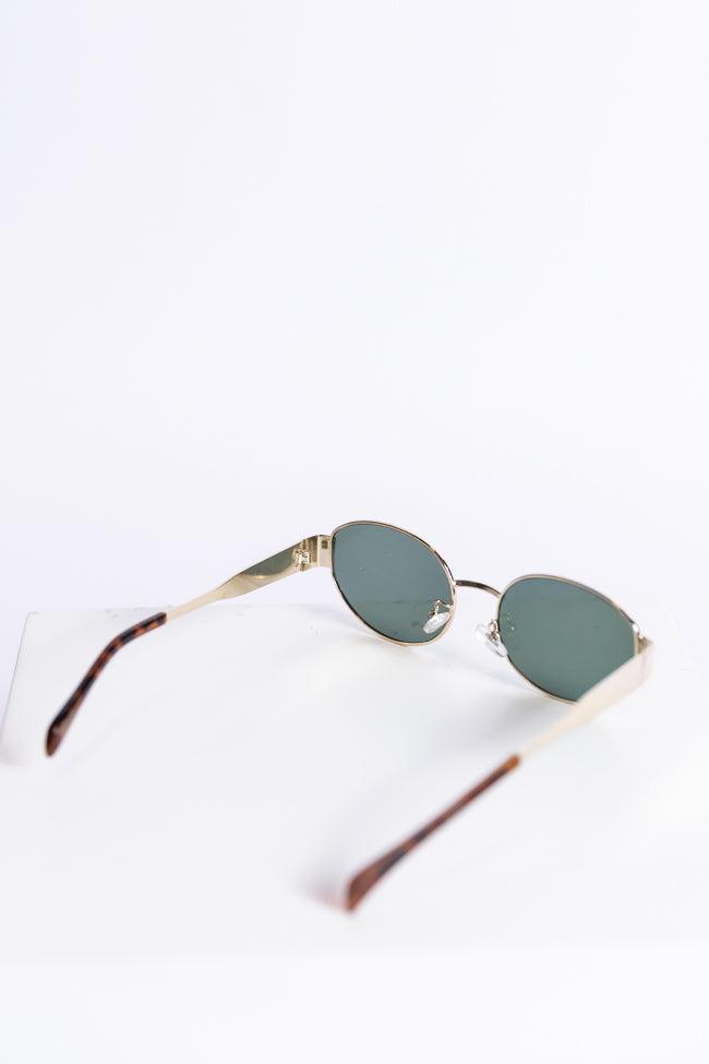 Gold Oval Wire Framed Sunglasses FINAL SALE Product Image