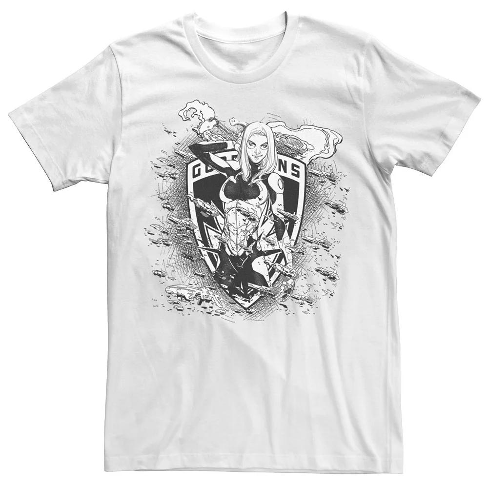 Men's Marvel Guardians Of The Galaxy Black & White Gamora Graphic Tee, Size: XS Product Image