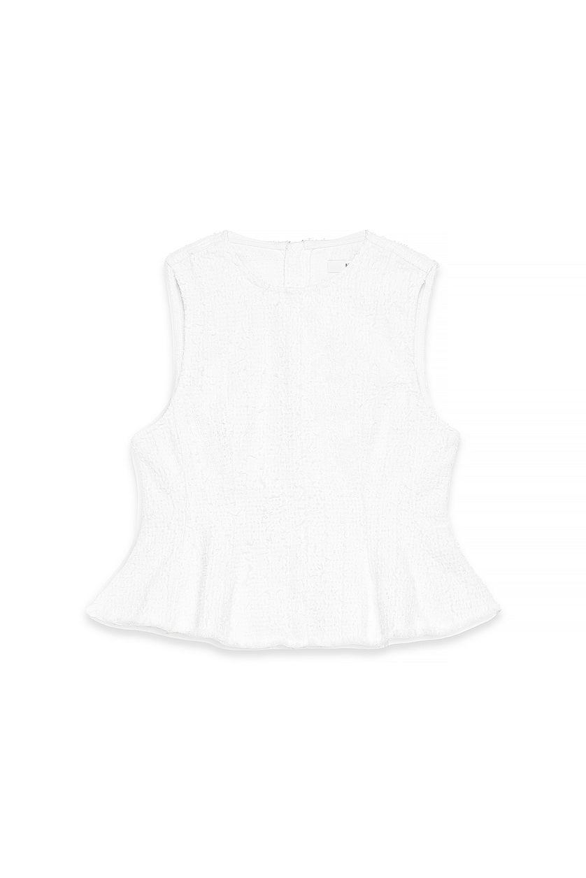 Structured Detail Denim Top Product Image