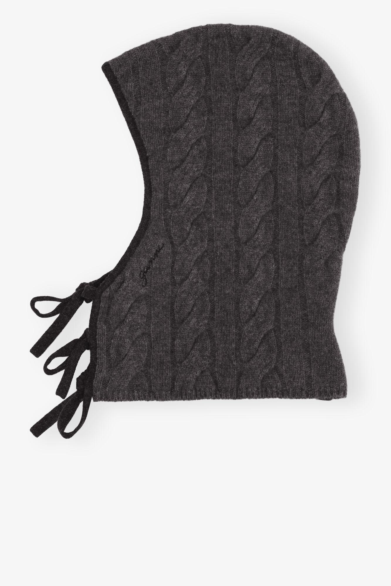 Grey and Black Cashmere Mix Balaclava Product Image