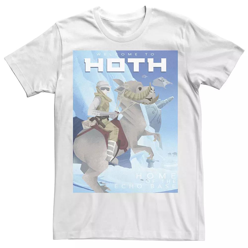 Men's Star Wars Welcome To Hoth Home Of Echo Base Geometric Poster Tee, Size: Large, White Product Image