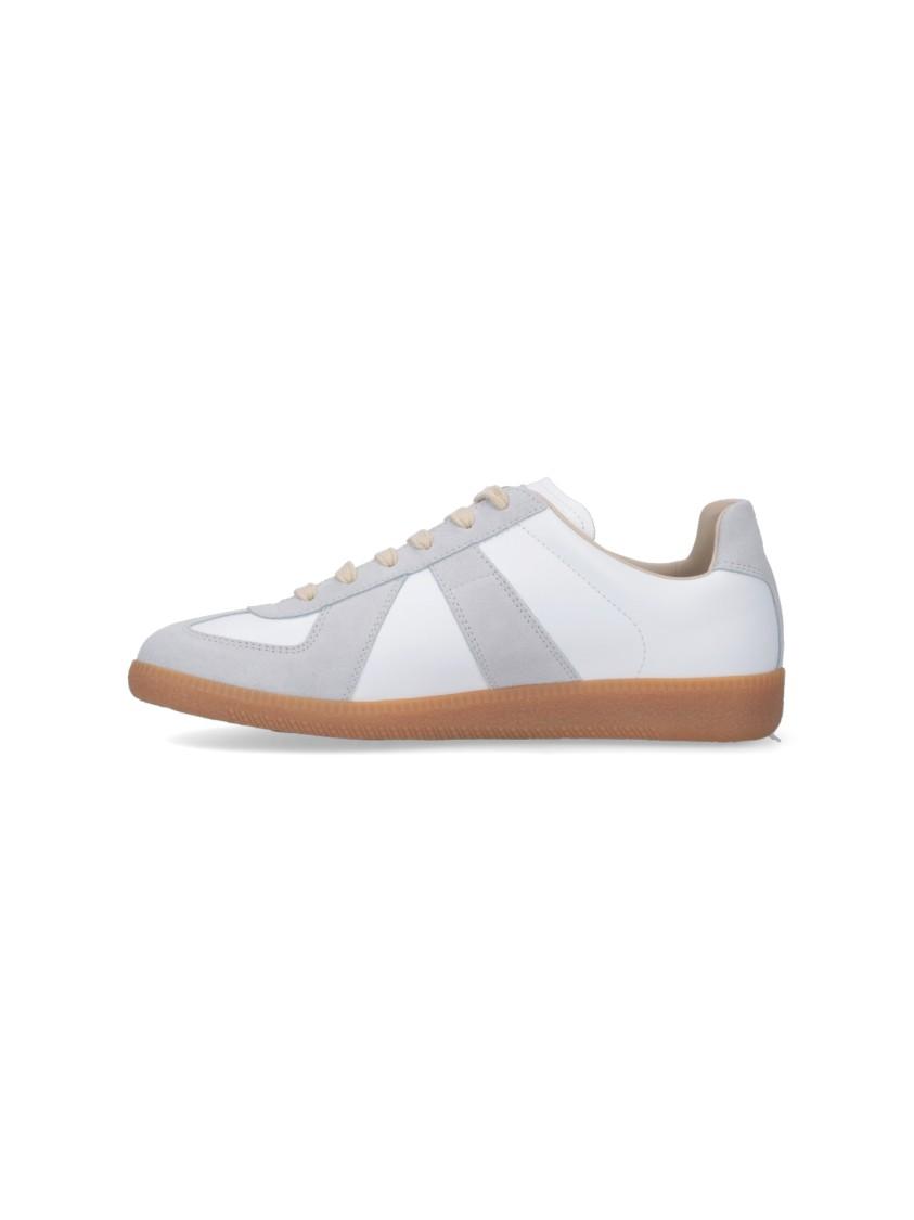 MAISON MARGIELA Replica Leather And Suede Sneakers In White Product Image
