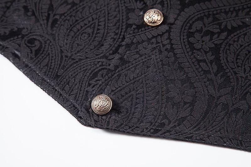 Notch Lapel Jacquard Button Vest Product Image