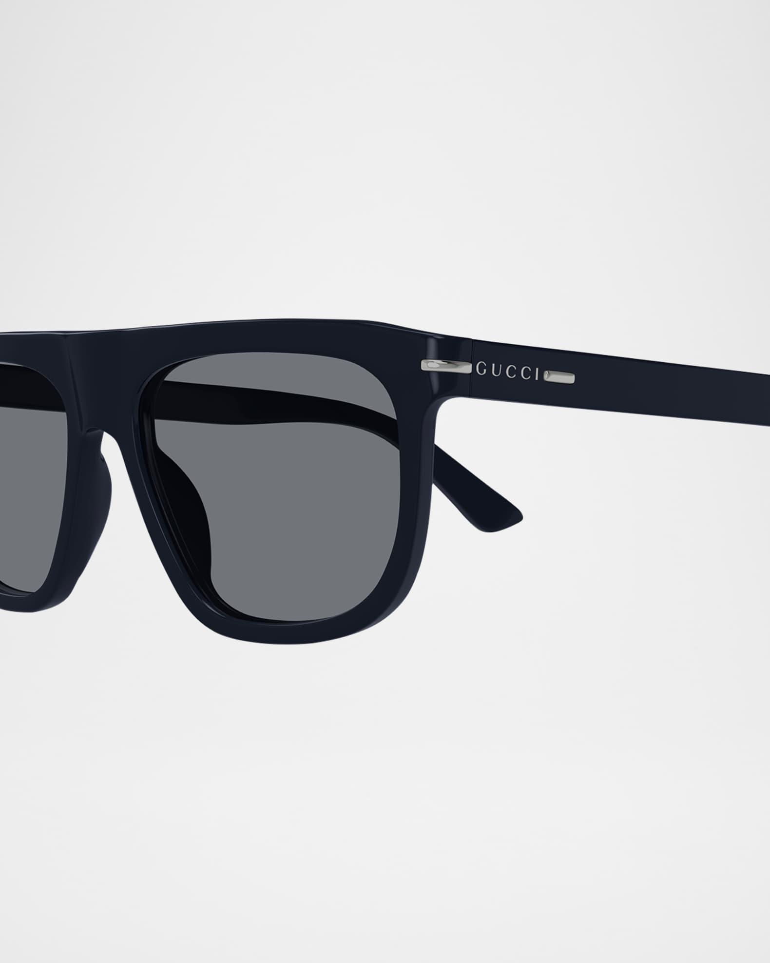 Men's GG1726SM Acetate Rectangle Sunglasses Product Image