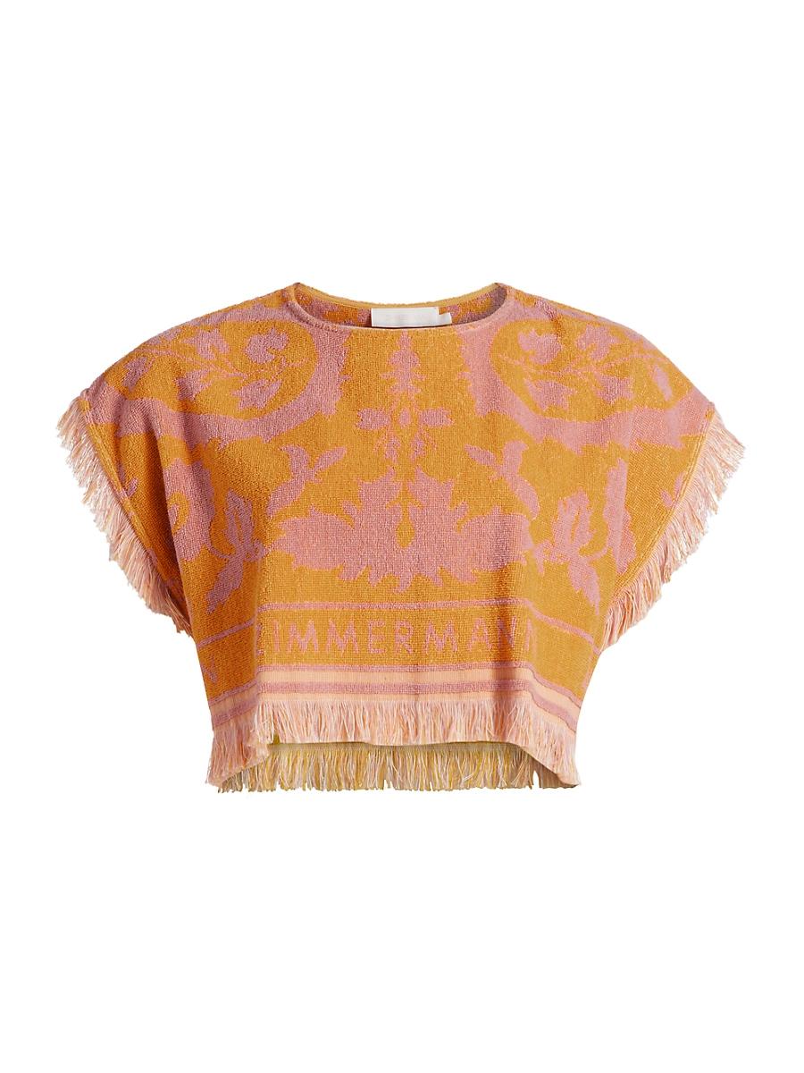 Womens Wylie Toweling Printed Crop Top Product Image