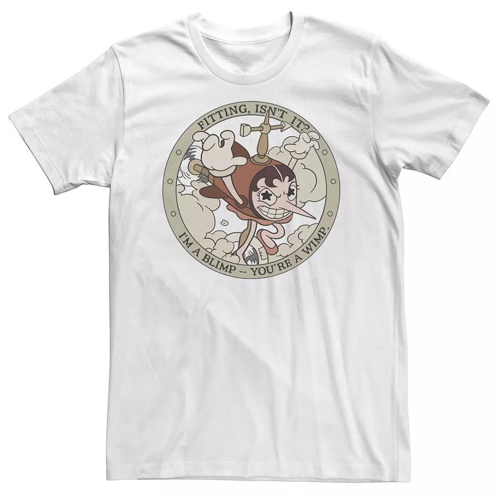 Big & Tall Cuphead Hilda Berg Soaring Blimp Retro Tee, Men's,  Product Image