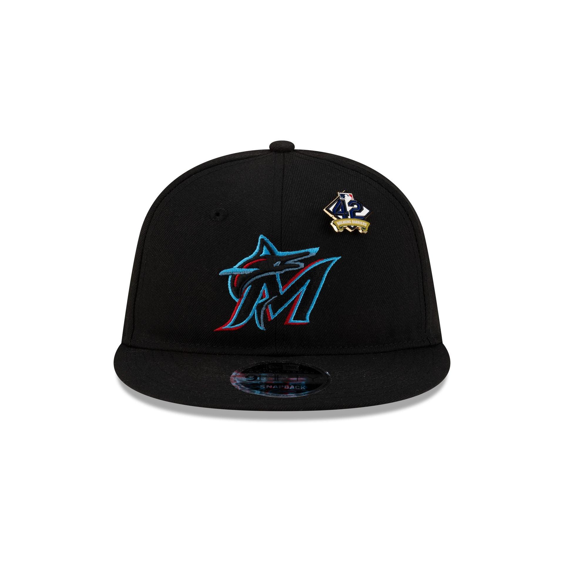 Miami Marlins Jackie Robinson Day 2025 Retro Crown 9FIFTY Snapback Hat Male Product Image