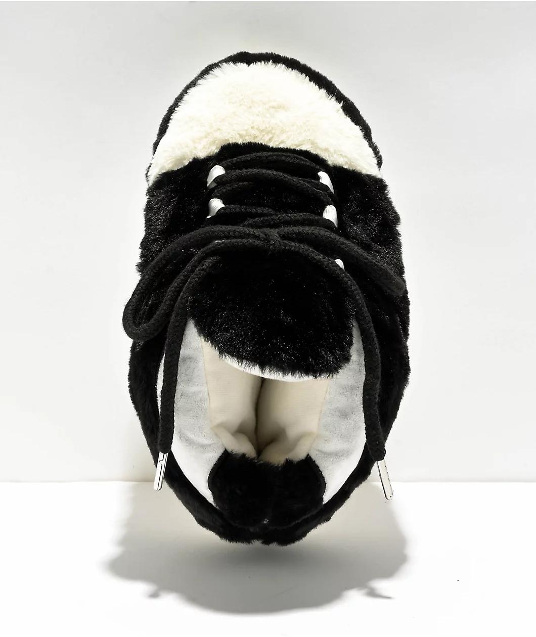 Wild Diva Slippy Black & White Sneaker Slippers Product Image