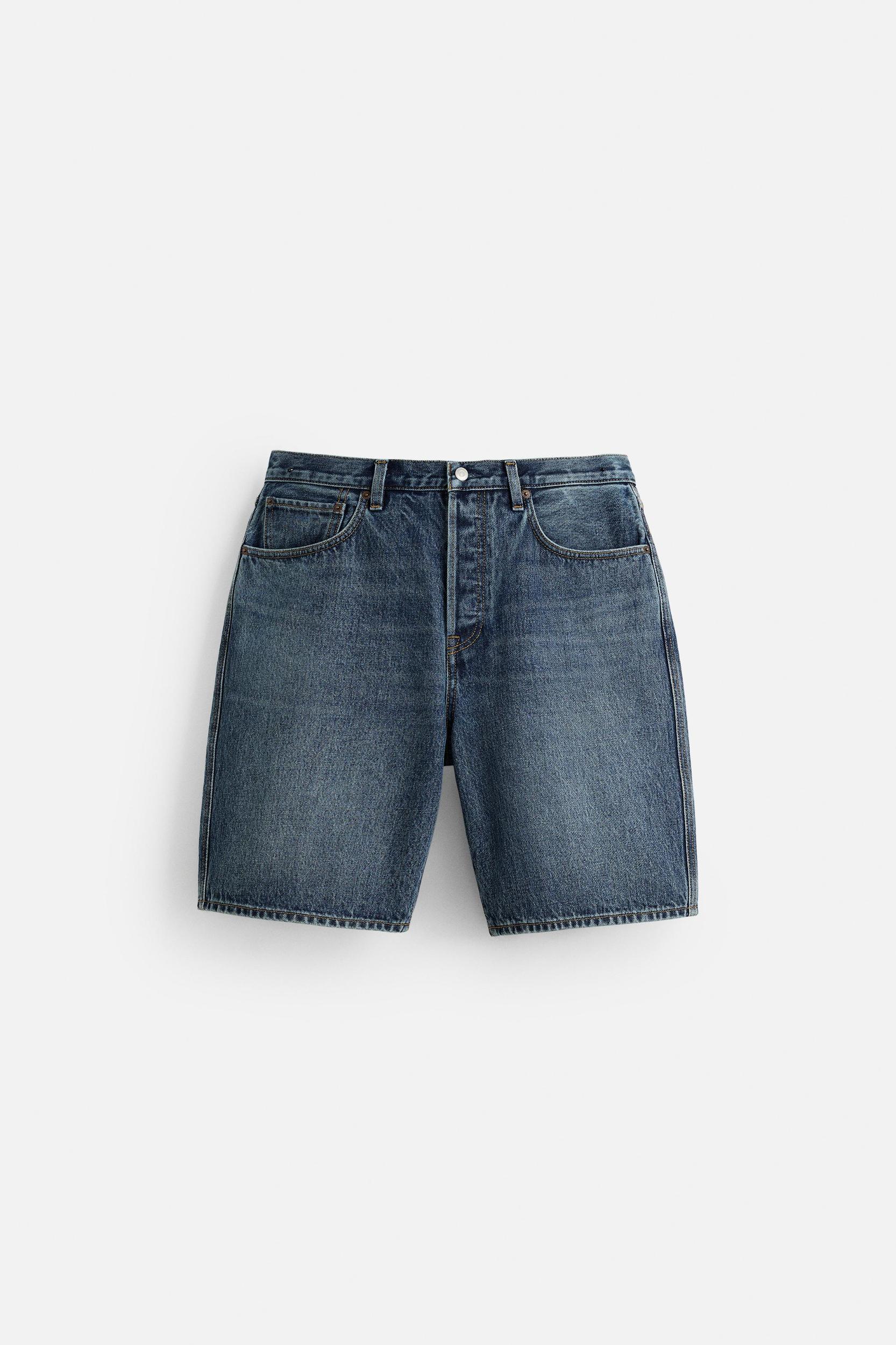 STRAIGHT FIT DENIM SHORTS Product Image