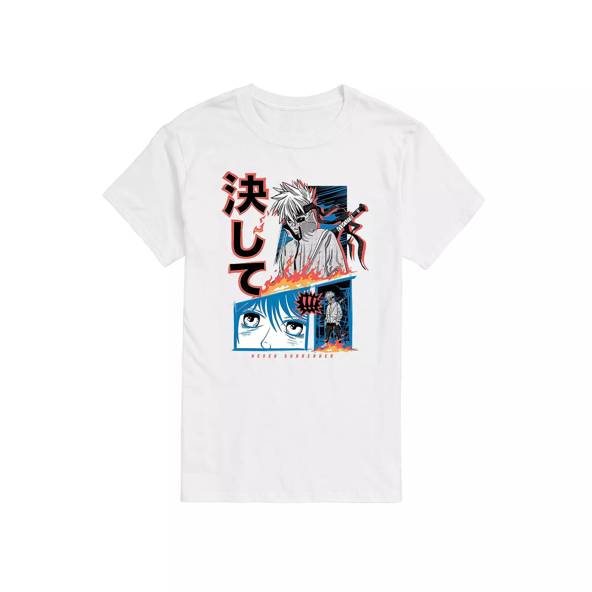 Big & Tall Anime Never Surrender Tee, Men's,  Product Image