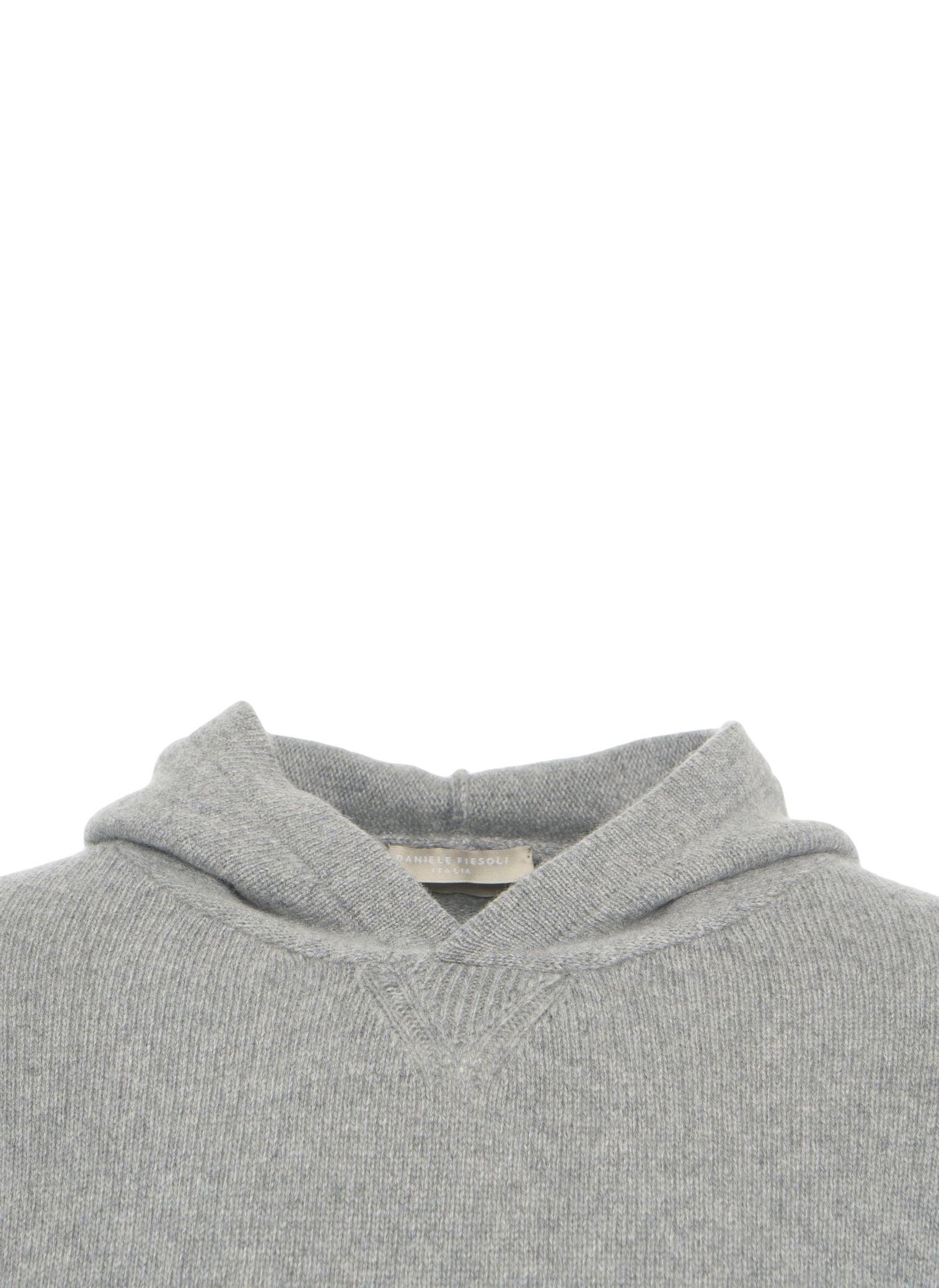 Cashmere knit hoodie Product Image