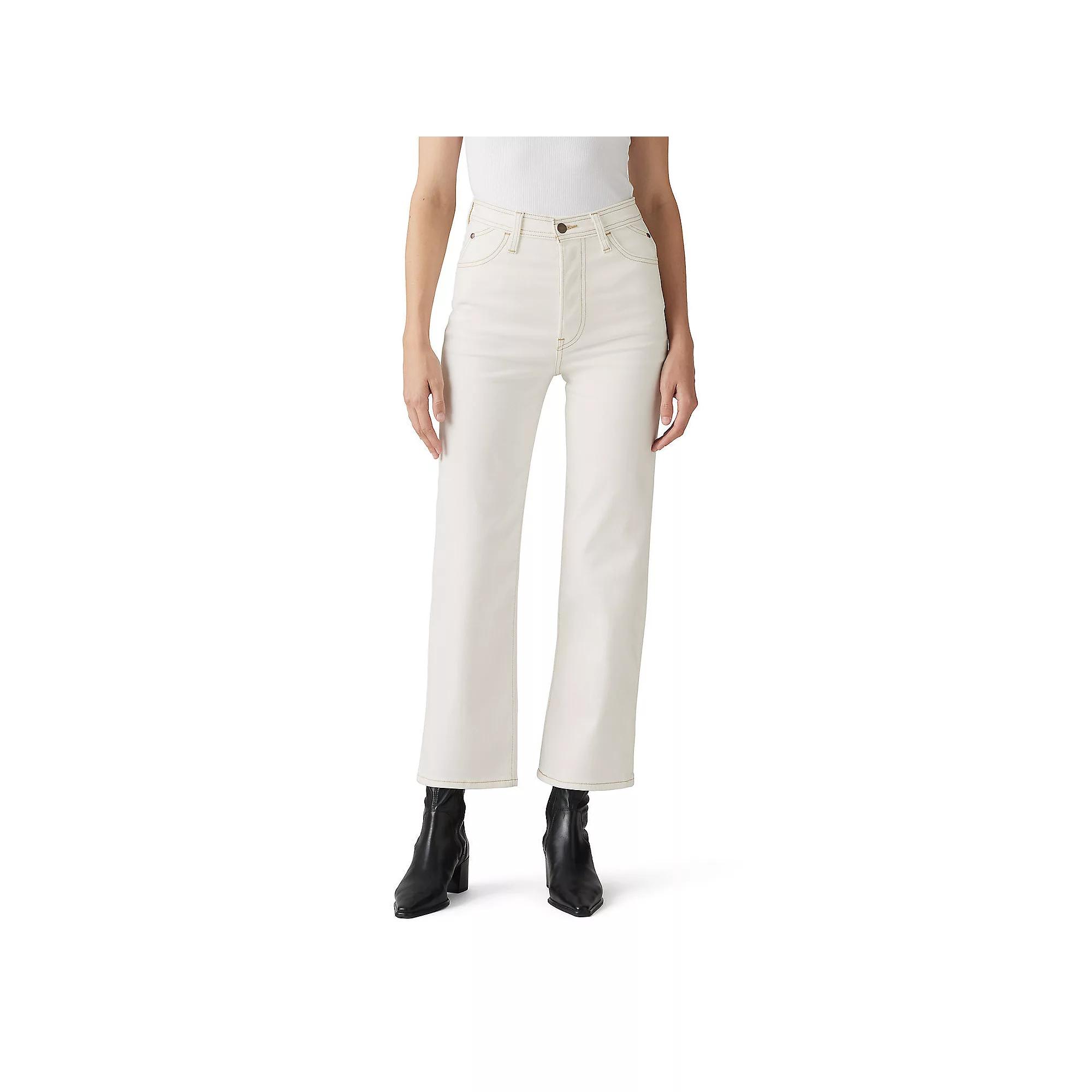 Women's Levi's® Riveted Ribcage Straight Ankle Jeans, Size: 29(US 8)Medium, Egret Product Image