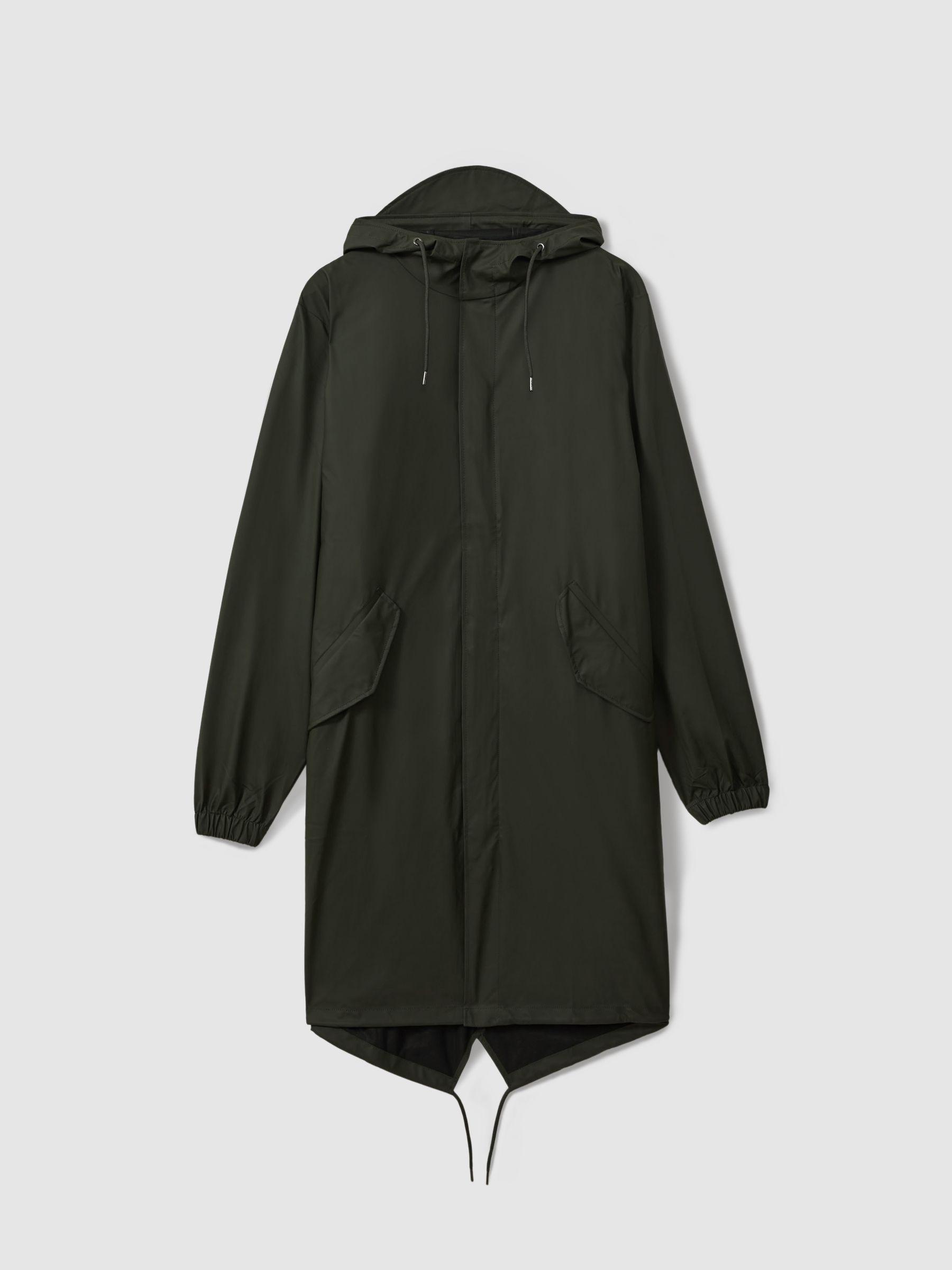 Rains Fishtail Parka in Dark Green Product Image