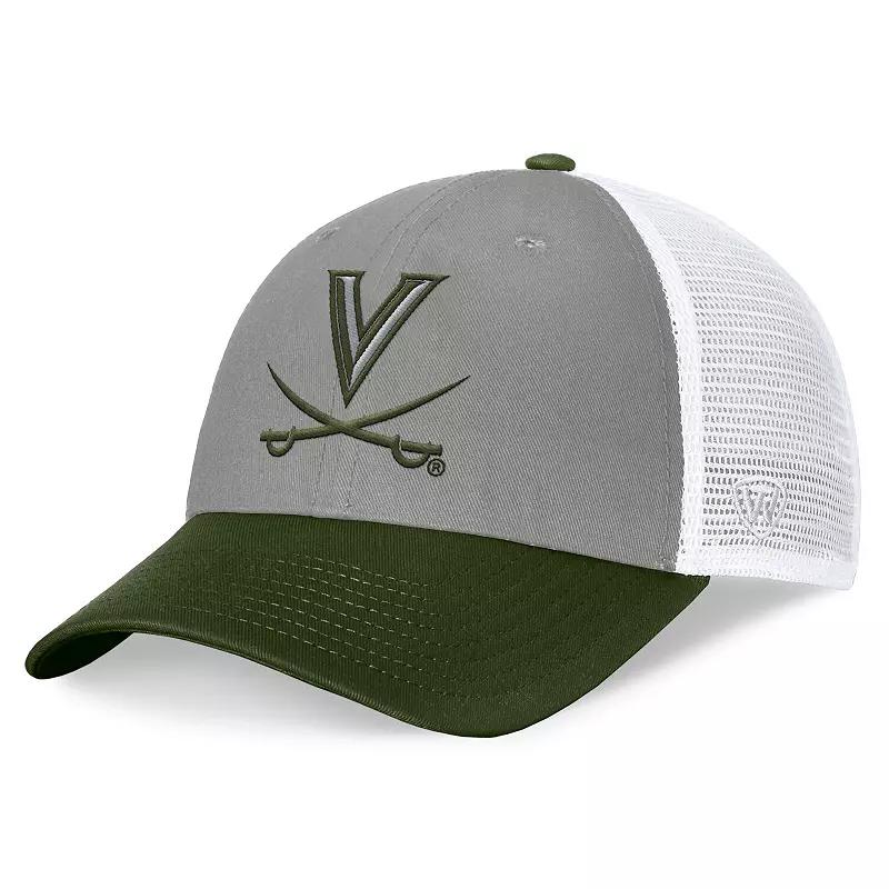 Men's Top of the World Gray/Green Washington State Cougars OHT Military Appreciation Badge Trucker Adjustable Hat, Wsc Grey Product Image