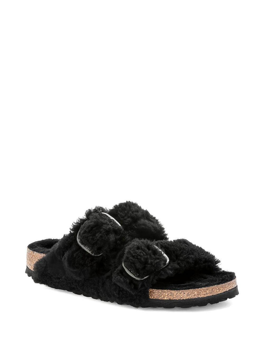 shearling double-buckle sandals Product Image